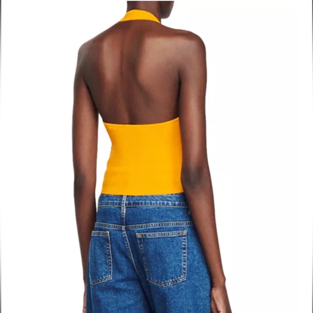 SANDRO Donatien Ribbed Halter Tank - Picture 3 of 8